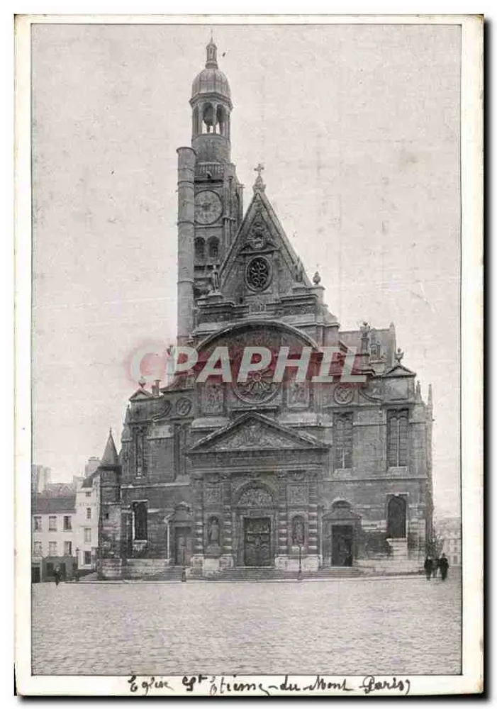 Igreja de Santa Maria do Monte - Paris — vista da fachada — editor Graphphil, número de série não visível - Frente