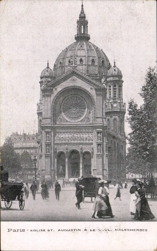 Parijs - Kerk van Sint Augustinus & de Dag, Malesherbes - Voorkant
