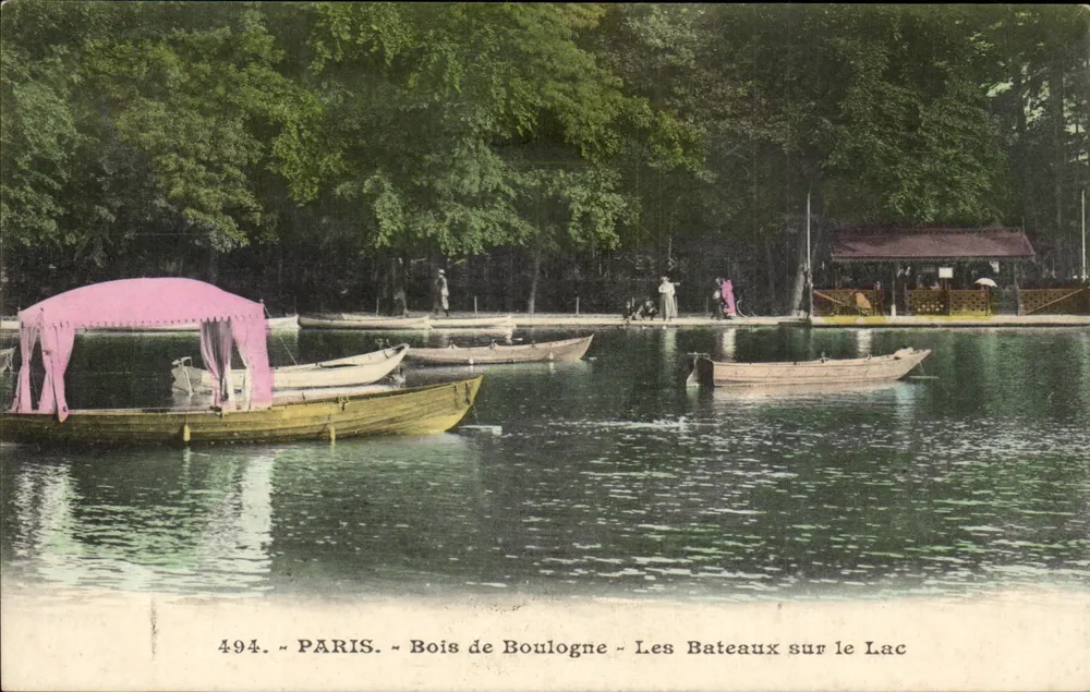 Paris - Bois de Boulogne - Die Boote auf dem See — n° 494 - Vorderseite
