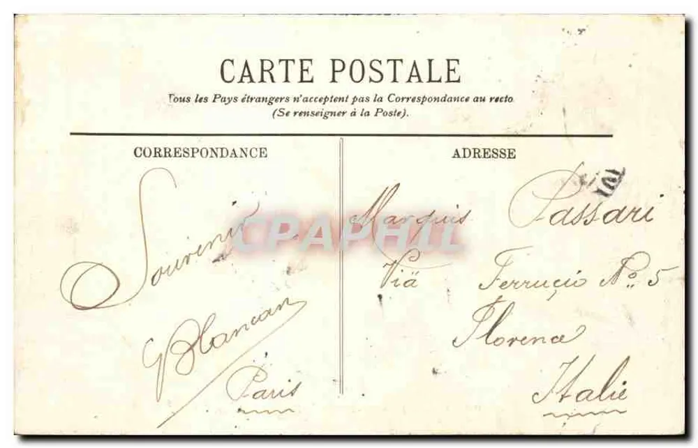Paris — Insel Saint-Louis — Blick auf die Seine — LL. — Verlag LL. — n° 314 - Rückseite