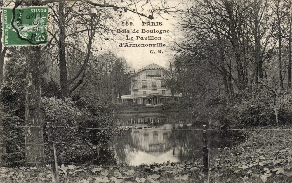 Bois de Boulogne — Das Pavillon von Armenonville — C. M. - Vorderseite