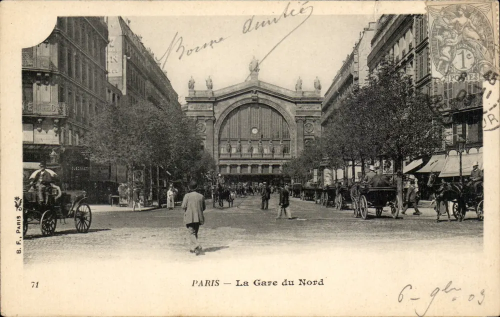 PARIS — A Estação do Norte — B.F. PARIS, n°71 - Frente