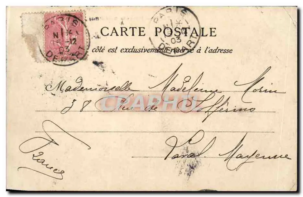 Paris — Nova Estação de Orléans — Editor desconhecido, n° 46 - Verso