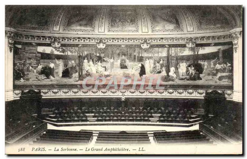 Paris — La Sorbonne — Der Große Saal — LL. — n° 588 - Vorderseite