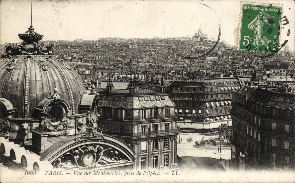PARIS — Vista sobre Montmartre, vista da Ópera — LL. — N° 1009 - Frente