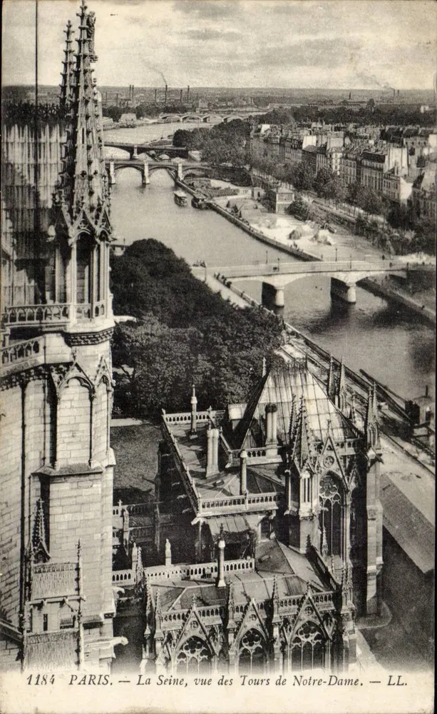 Paris — Die Seine, Ansicht von den Türmen der Notre-Dame — LL. — n° 1184 - Vorderseite
