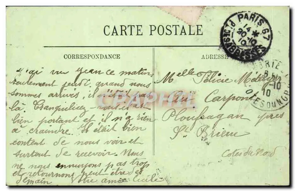 Paris — O Instituto da França — LL. n° 1203 - Verso
