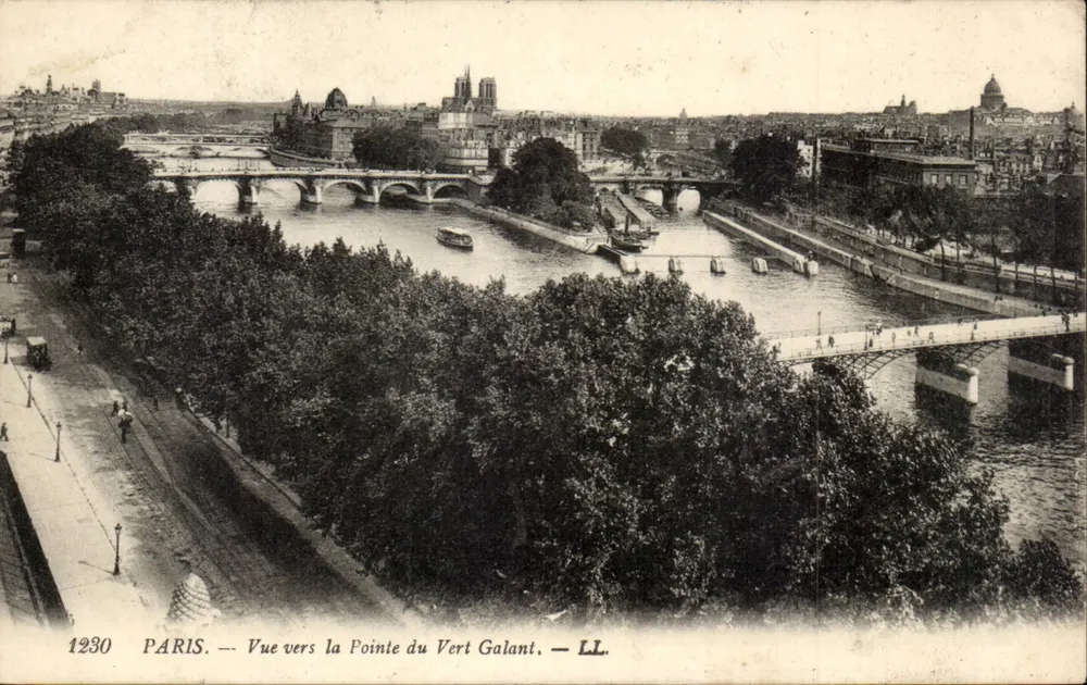 PARIS — Vista em direção à Ponta do Vert Galant — LL. — 1930 - Frente
