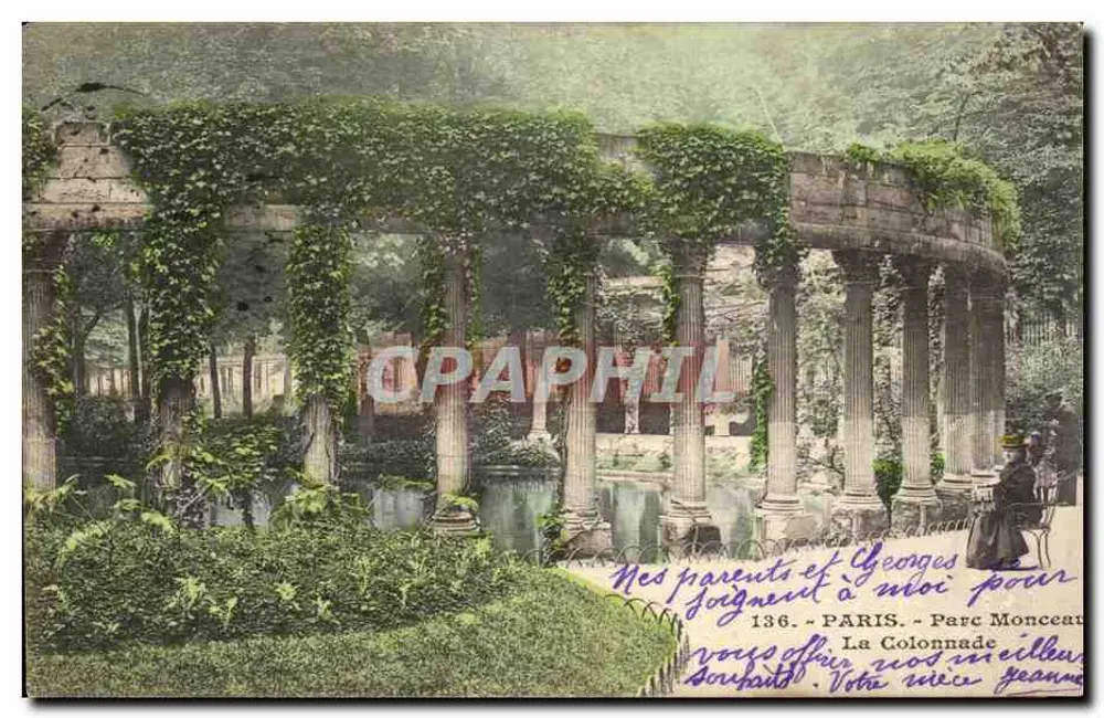 Paris - Parque Monceau - A Coluna — editor anônimo, n° 136 - Frente