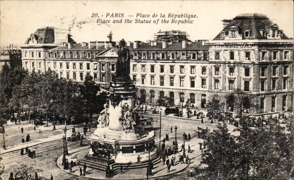 Paris — Praça da República — Estátua da República — Fototipia l'Alcide, n°20 - Frente