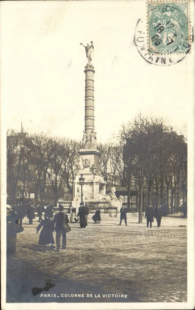 PARIS - COLUNA DA VITÓRIA — editor desconhecido, número da série não visível - Frente