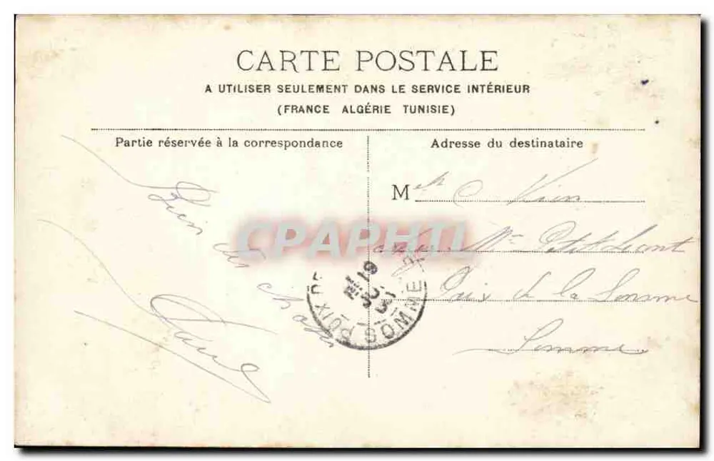 PARIS - COLUNA DA VITÓRIA — editor desconhecido, número da série não visível - Verso