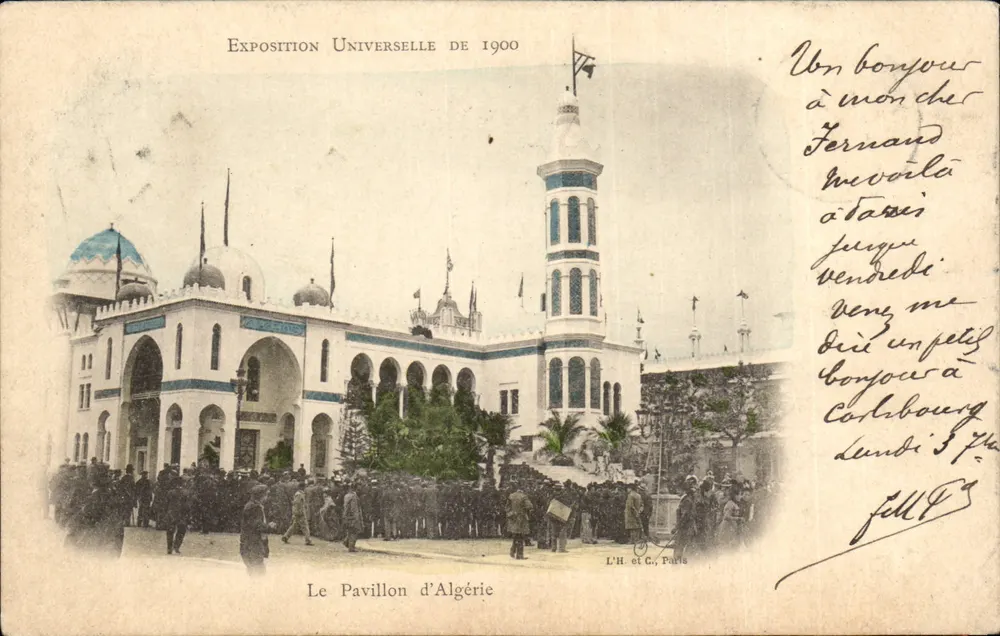 Weltausstellung 1900 — Das Algerien-Pavillon — L.H. et C., Paris - Vorderseite
