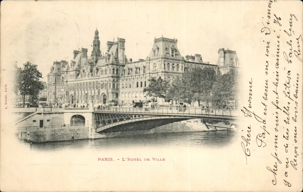 Paris - L'Hôtel de Ville — A. Tortile, Paris, n° de série non visible - Frente