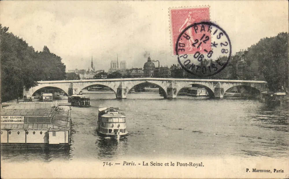 Paris — Die Seine und der Pont-Royal — P. Marmuse, Paris, n°714 - Vorderseite