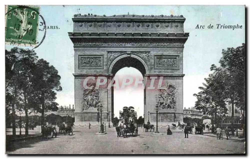 Arco do Triunfo — Paris — editor Amorand, número de série não visível - Frente