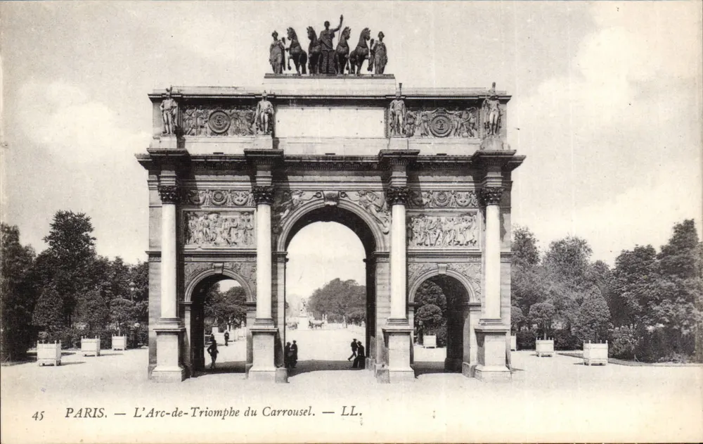 Paris — O Arco do Triunfo do Carrousel — LL. — n°45 - Frente