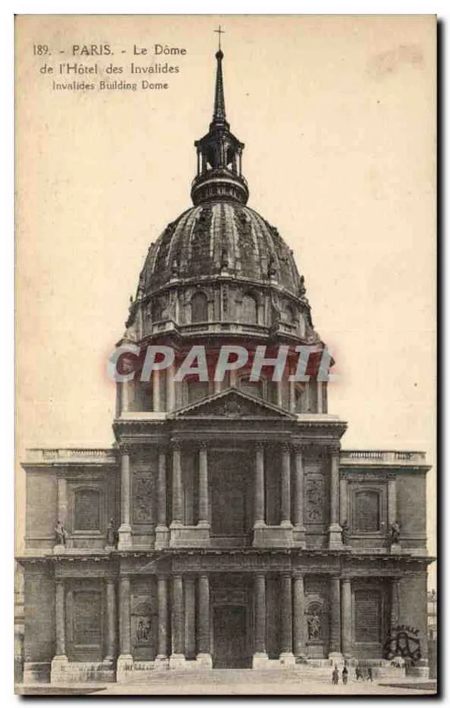 Paris - O Dômo do Hotel dos Inválidos — Phototype L'Abbé Paris, n°189 - Frente