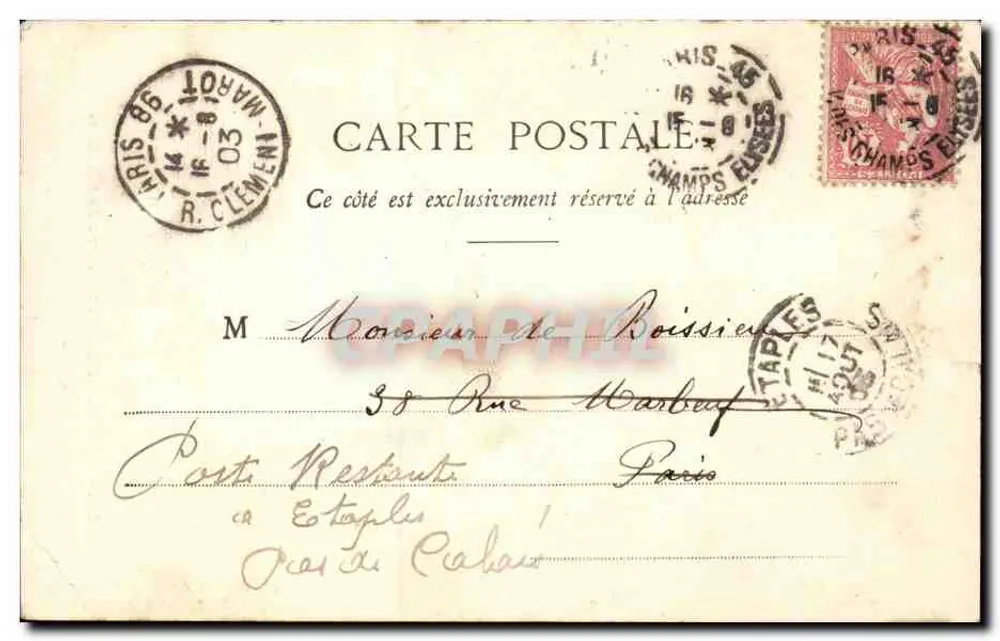 Paris - Igreja de São Pedro de Chaillot — n° 223 - Verso