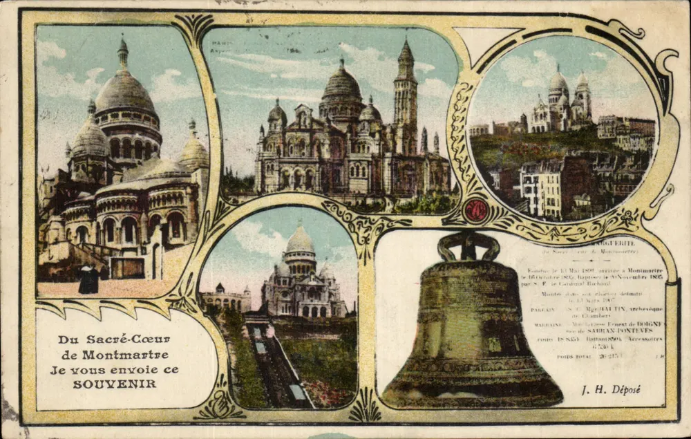Sacré-Cœur de Montmartre — Erinnerung — Verlag: J. H. Déposé - Vorderseite