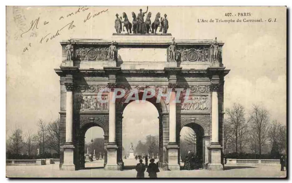 O Arco do Triunfo do Carrousel — Paris — G.I. n° 407 - Frente