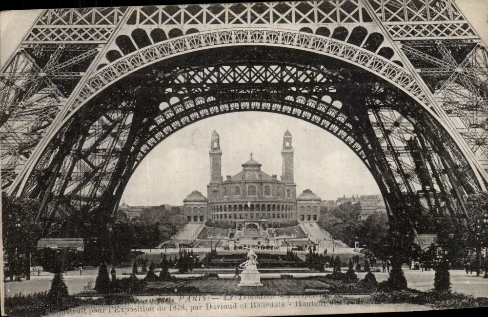 Paris — Das Trocadéro — Verlag Davioud et Bourdais — Höhe von 300 Metern - Vorderseite