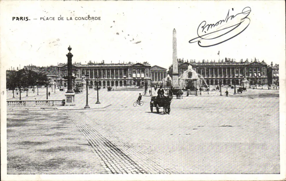Paris — Praça da Concórdia — editor A. Montli - Frente