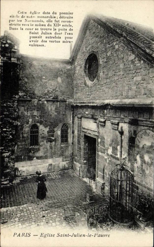 Paris — Kirche Saint-Julien-le-Pauvre — Anciens E° Le Delay, Paris - Vorderseite