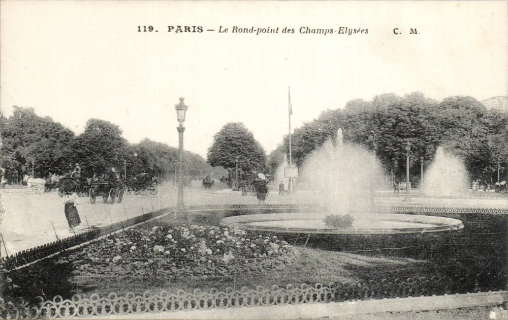 Paris — O Rond-point dos Campos-Élisée — C.M. n°119 - Frente