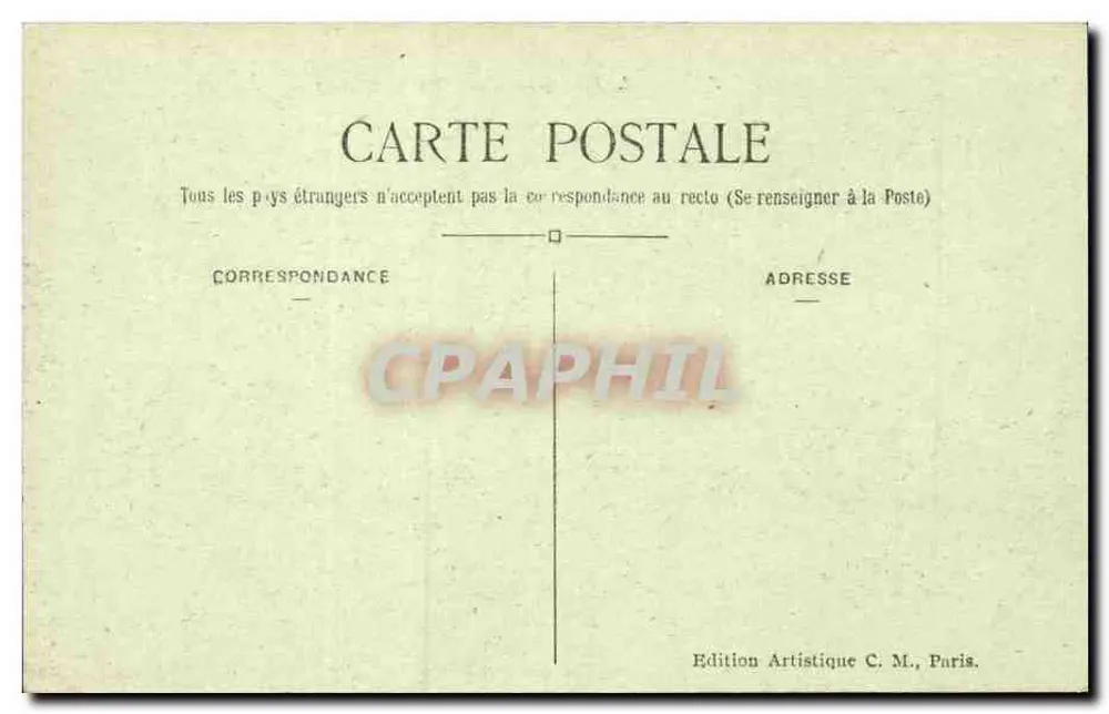 Paris — O Rond-point dos Campos-Élisée — C.M. n°119 - Verso