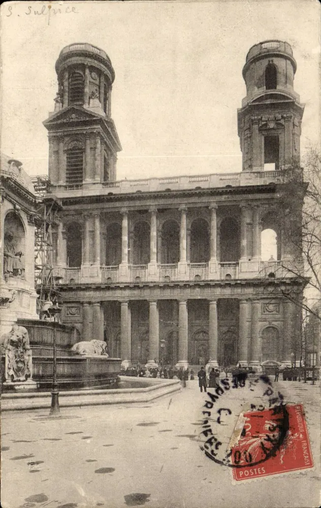 Place de la Concorde — Igreja de Saint-Sulpice — editor S. Sulpice - Frente