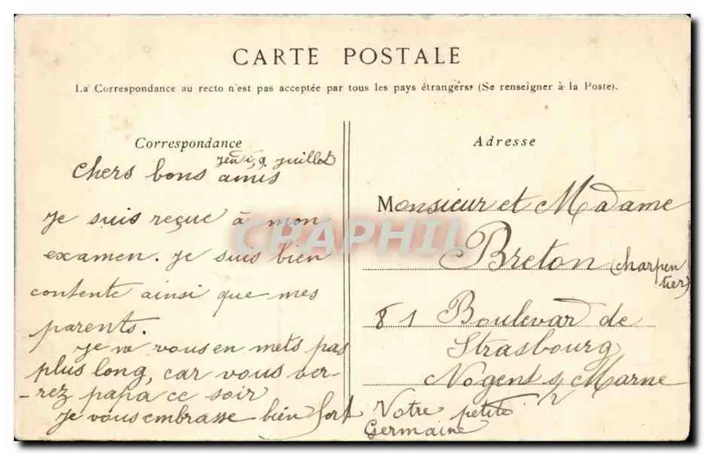Place de la Concorde — Igreja de Saint-Sulpice — editor S. Sulpice - Verso