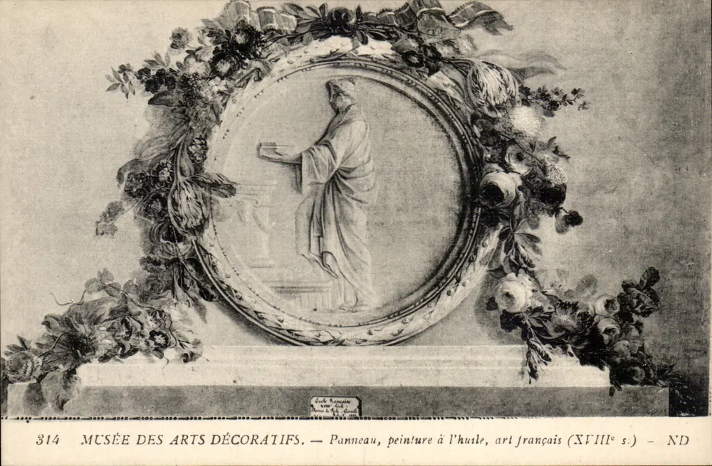 Musée des Arts Décoratifs — Panel, Ölmalerei, französisches Kunstwerk (18. Jahrhundert) - Vorderseite