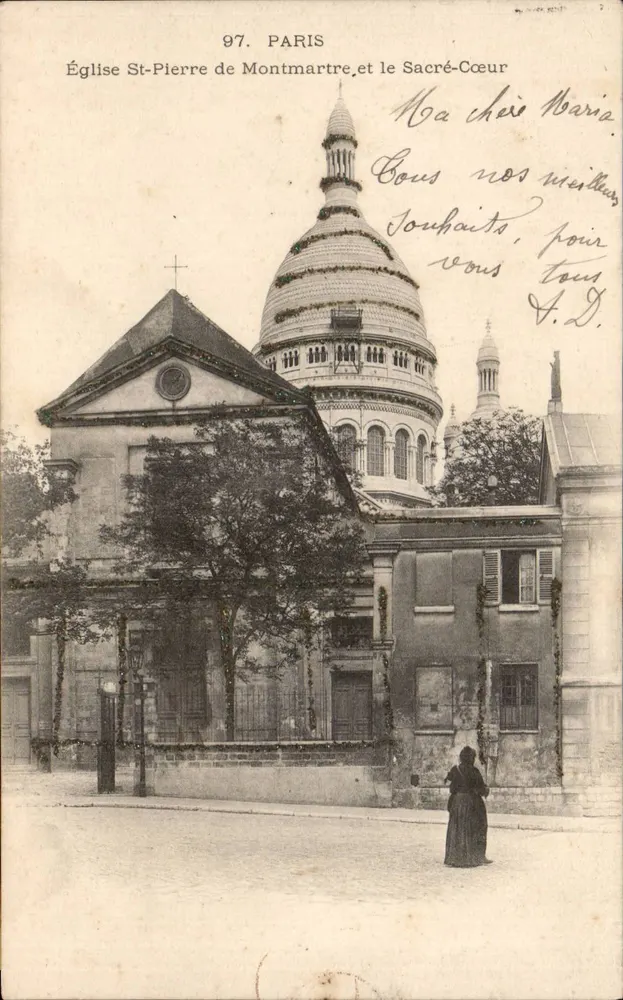 St. Peterskirche von Montmartre und der Sacré-Cœur — Paris — unbekannter Verleger, Nr. 97 - Vorderseite
