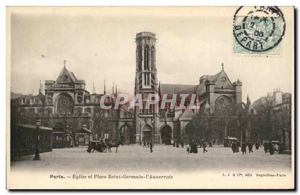 Paris — Kirche und Place Saint-Germain-l'Auxerrois — L. J & C², Verlag Angoulême-Paris - Vorderseite