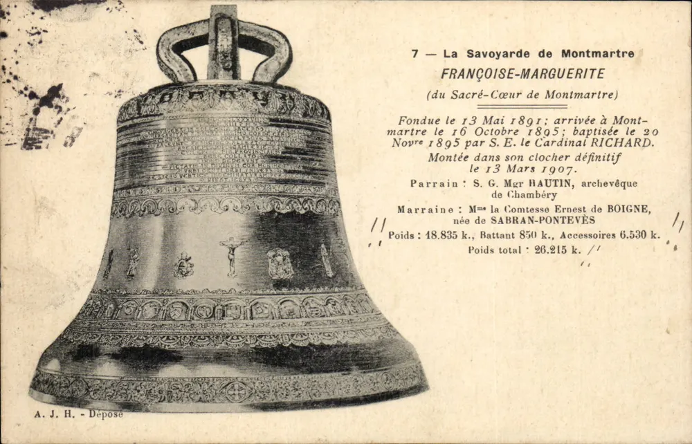 La Savoyarde de Montmartre — Turm des Sacré-Cœur — A. J. H. Dépose - Vorderseite