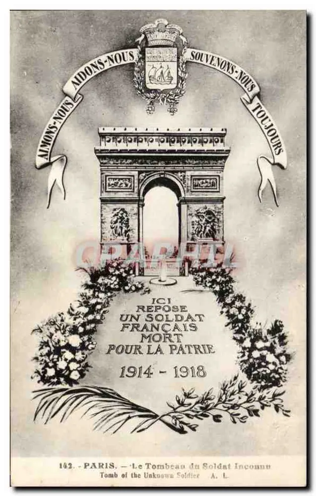 Paris — Das Grab des Unbekannten Soldaten — A. L. n°142 - Vorderseite