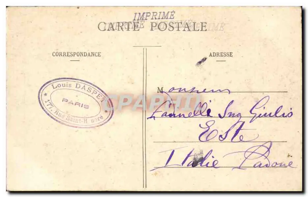 Paris - Praça da República — estátua central — L. Darhnel, n°100 - Verso