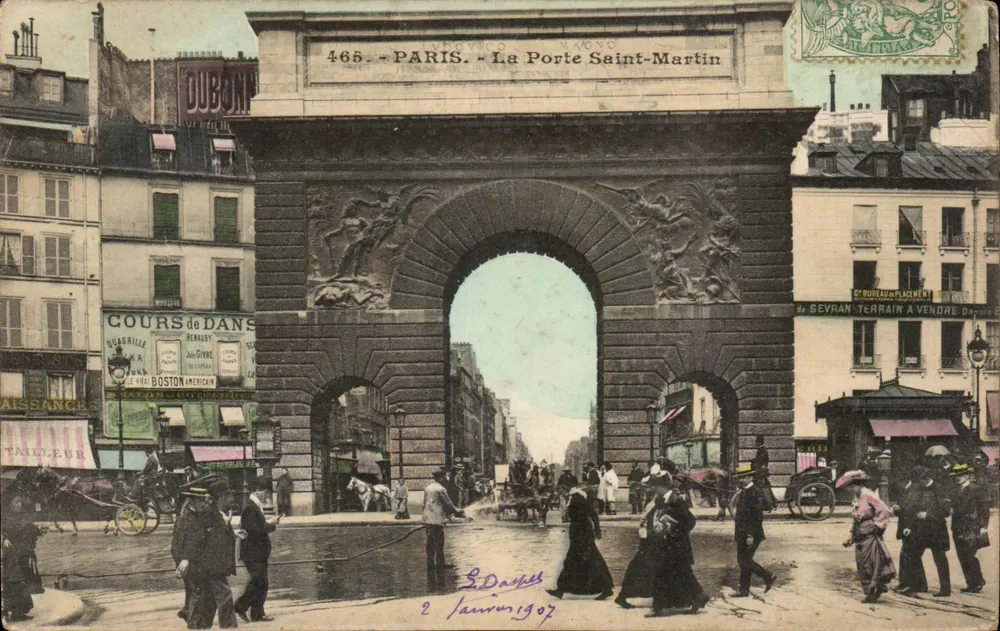 Paris - A Porta Saint-Martin — editor Dubonnet, n°465 - Frente