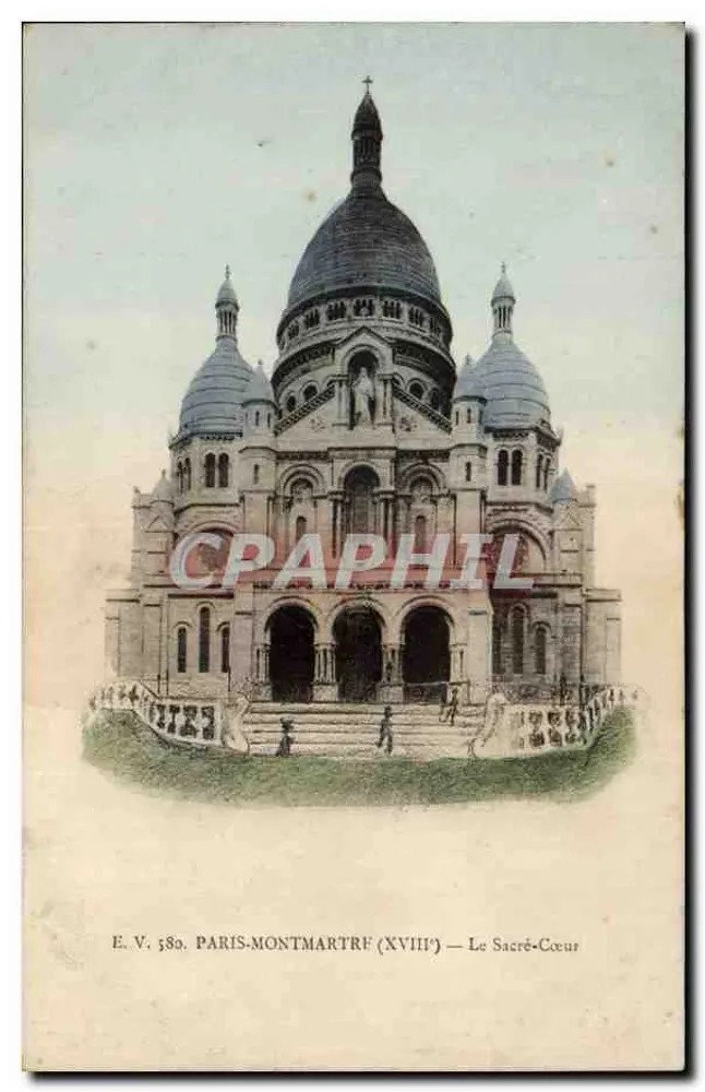 Paris-Montmartre (18. Jahrhundert) — Der Sacré-Cœur - Vorderseite