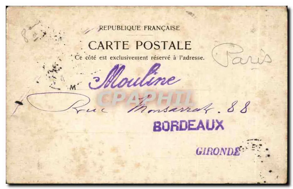 PARIS — Place de la Concorde — C.N. & Cie. No. 9 - Verso
