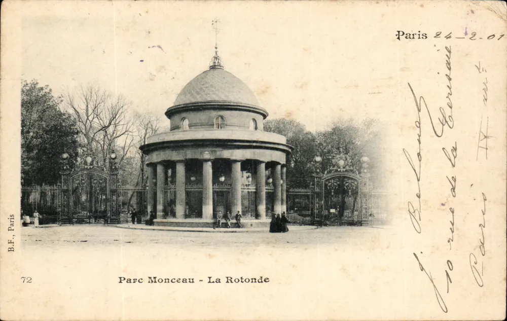 Parc Monceau - A Rotonda — B.F., Paris, n°72 - Frente