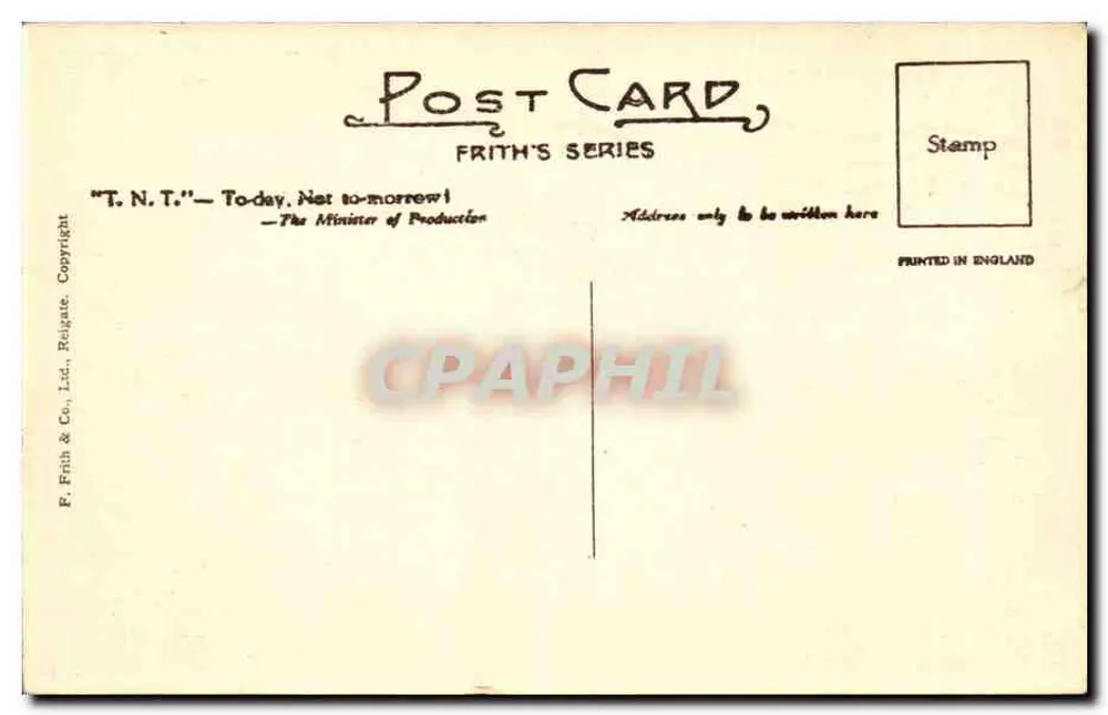 Halle des britischen Parlaments — House of Commons — F. Frith & Co. Ltd. n° 586 - Rückseite