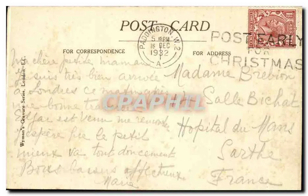 Londres, A Torre - 2. — Série Wyman's Gravure — n°2 - Verso