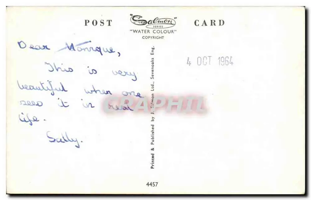 Garten von Heinrich VIII — Hampton Court Palace — Verlag Salmon Ltd. Nr. 4457 - Rückseite