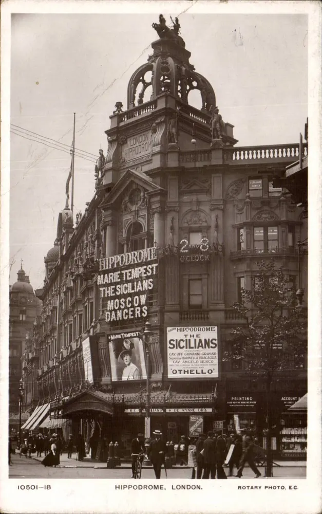 Hippodroom, Londen — voorstelling 'The Sicilians' — Rotary Photo, E.C. - Voorkant