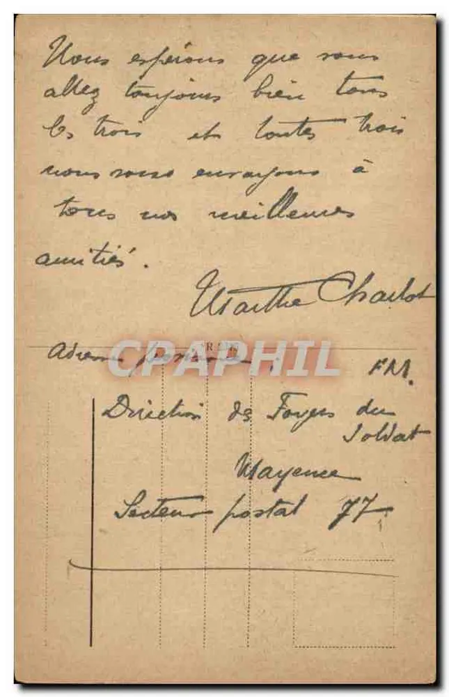 Mainz — Ansicht der Boppstraße und des Kaiser Wilhelm-Rings — Éditeur nicht identifiziert - Rückseite