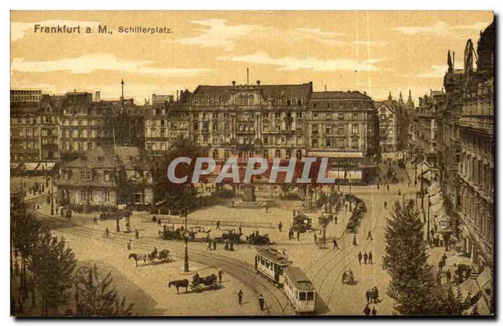 Frankfurt a.M., Schillerplatz — Panoramablick — Gerhard Blümlen & Co. - Vorderseite