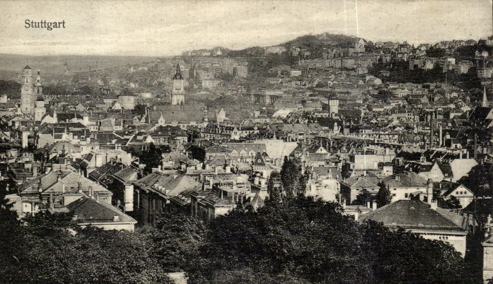 Stoccarda — vista panoramica — editore non identificato - Recto