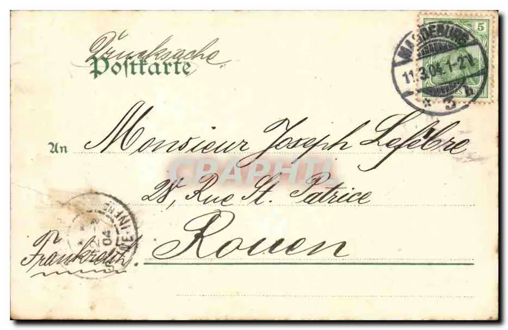 Magdeburg — Denkmal für Kaiser Wilhelm I. — unbekannter Verlag, Seriennummer nicht sichtbar - Rückseite